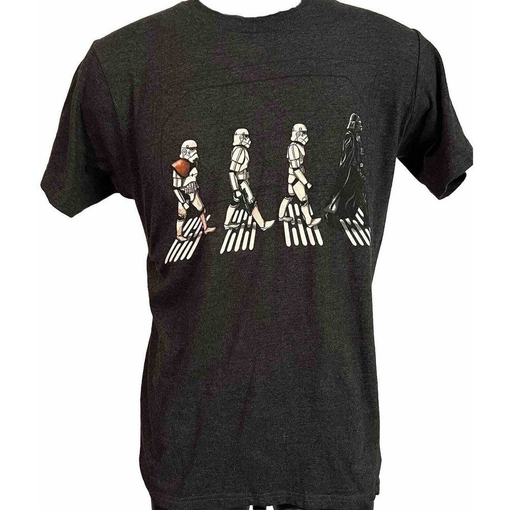 Star Wars Stormtroopers Beatles Abbey Road Parody Gray T-Shirt Size Medium‎